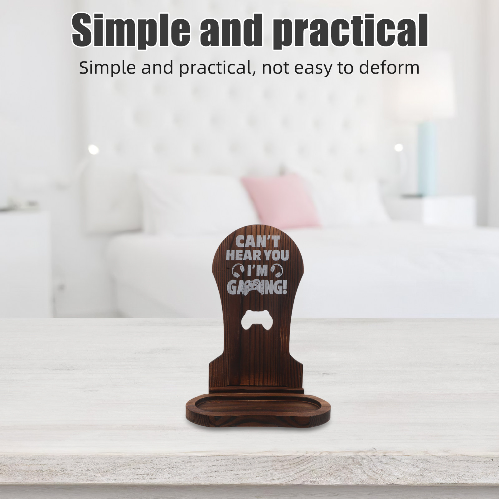 Gaming Headphone Stand Wood De - Desk Setup Minimalist review and price
