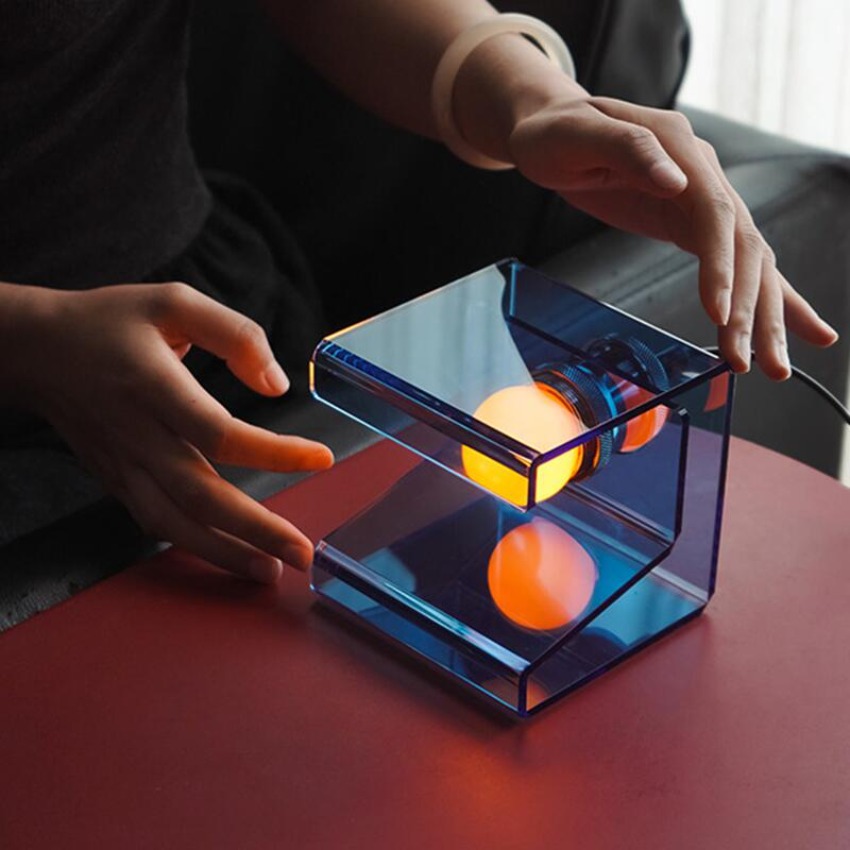 Modern Acrylic Cube Table Lamp - Desk Setup Minimalist review and price