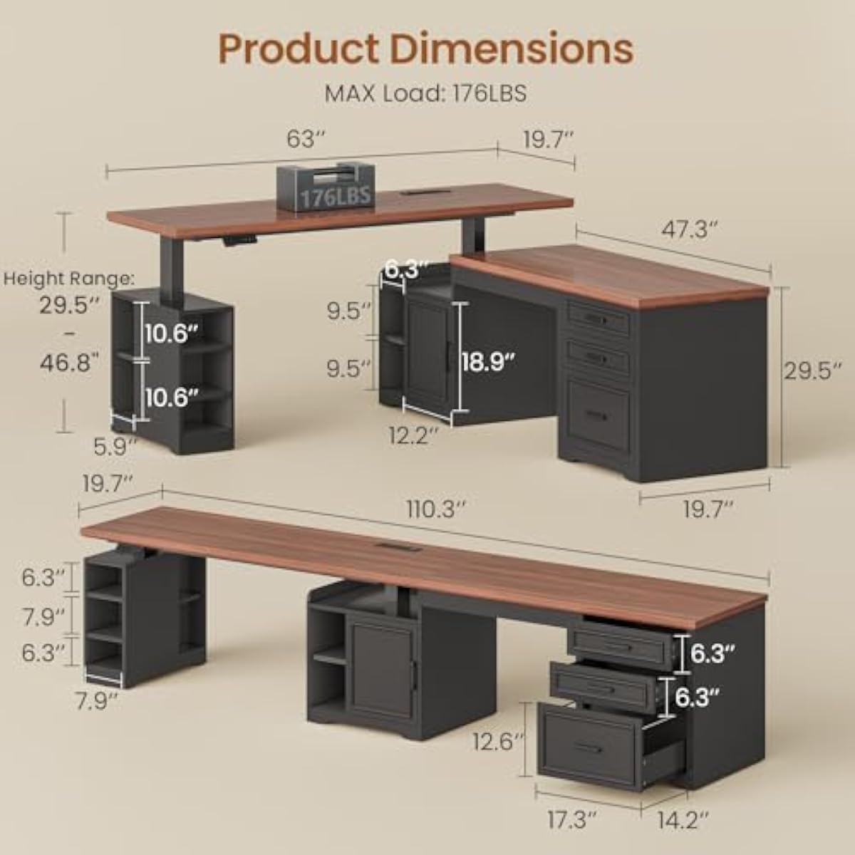 L Shaped Adjustable Electric D - Desk Setup L Shaped review and price