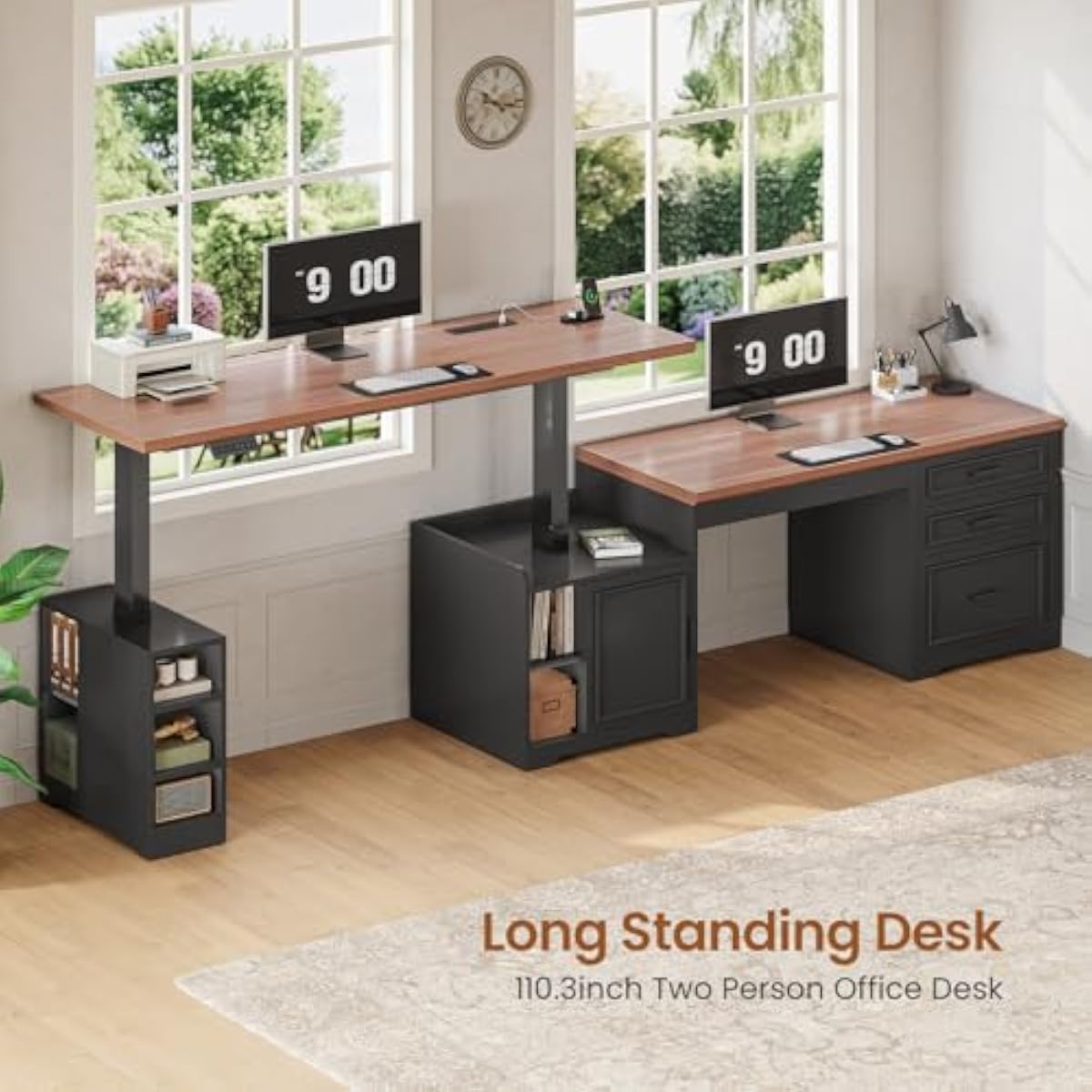 L Shaped Adjustable Electric D - Desk Setup L Shaped review and price
