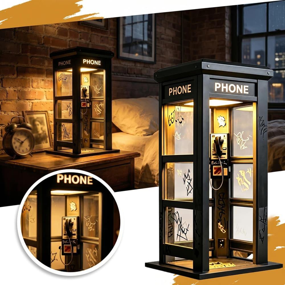 Retro Graffiti Phone Booth Tab - Desk Setup Lamp review and price