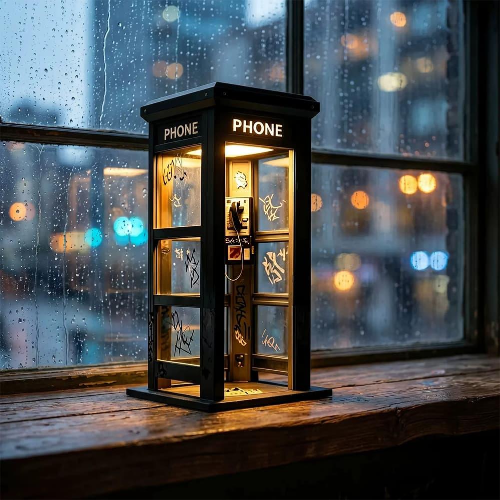 Retro Graffiti Phone Booth Tab - Desk Setup Lamp review and price