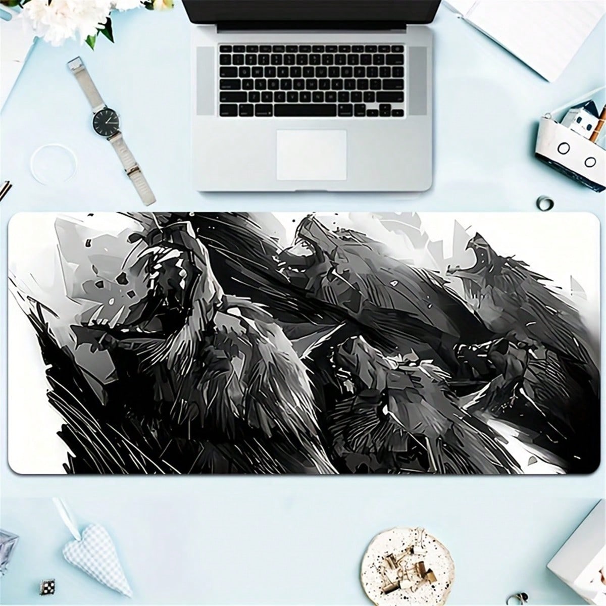 Large Wolf Gaming Desk Pad Com - Desk Setup Pc And Laptop review and price