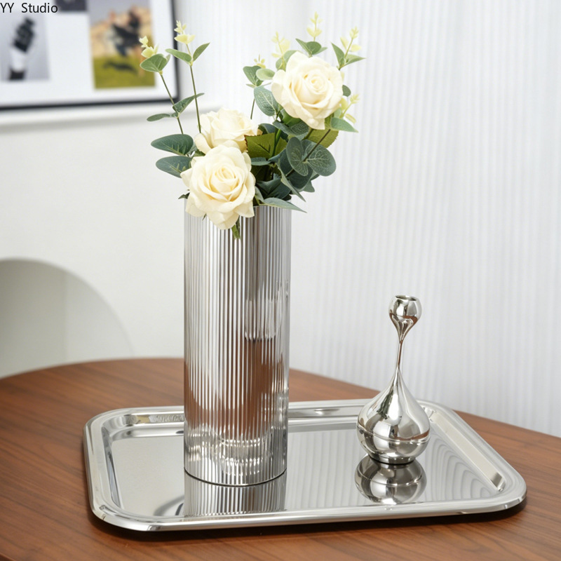 Luxury Stainless Steel Vase No - Desk Setup Minimalist review and price