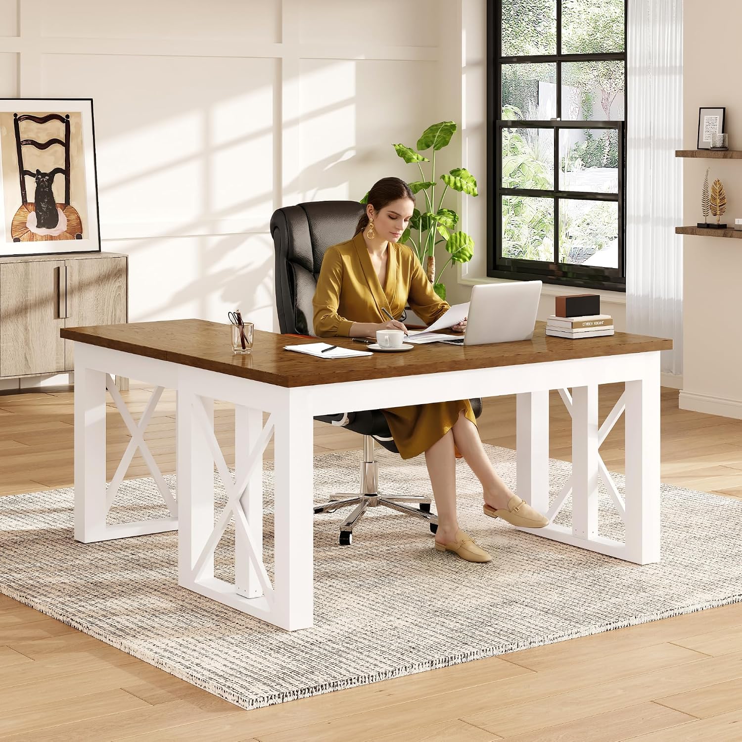 L Shaped Standing Desk with Dr - Setup Desk Monitor review and price